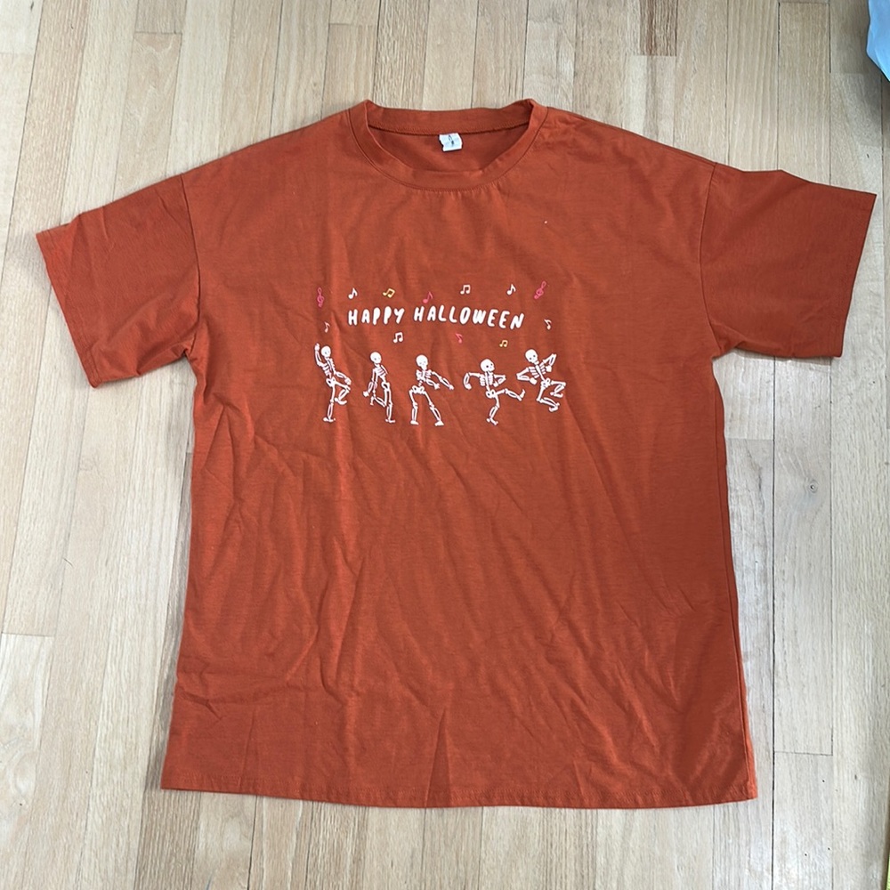 Happy Halloween dancing skeleton tshirt